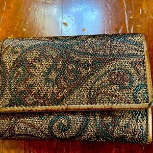 Cute Paisley Wallet—Brown, burgundy and dark green!